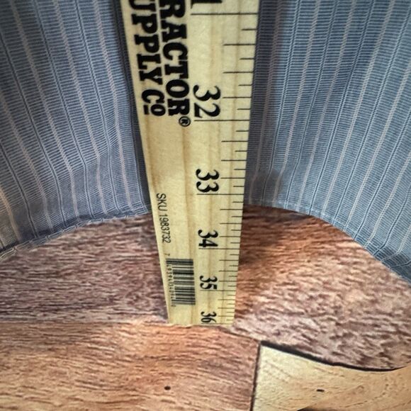 Brooks Brothers Shirt Size 18 - 35 Madison Blue Striped Long Sleeve Button Up - Picture 5 of 8